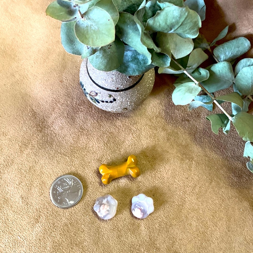 Mookaite Bone and Flower Agate Paws Bundle